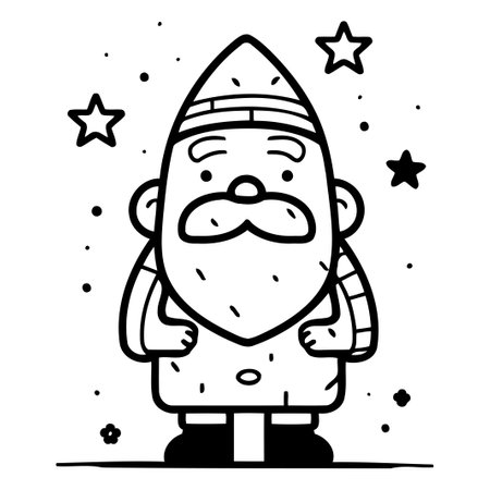 Cartoon Santa Claus. Vector illustration. Christmas and New Year character.のイラスト素材