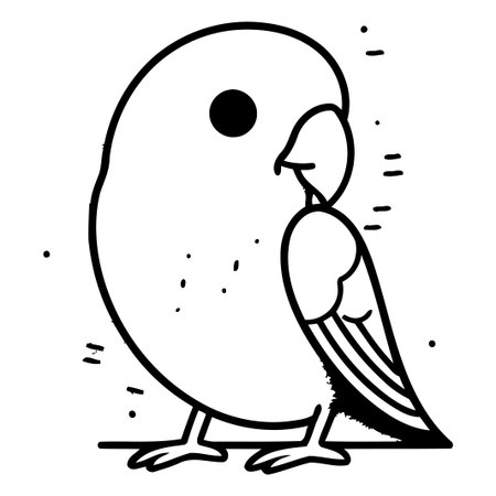 Cute parrot. Vector illustration of a cute parrot.