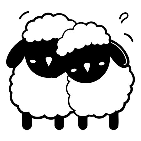Cute sheeps. Cartoon vector illustration. Cute characters.のイラスト素材