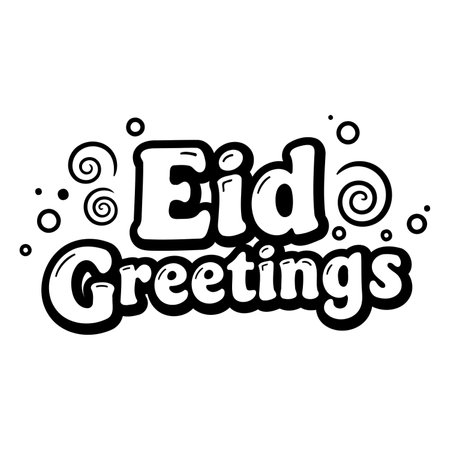 Eid greetings graphic.のイラスト素材