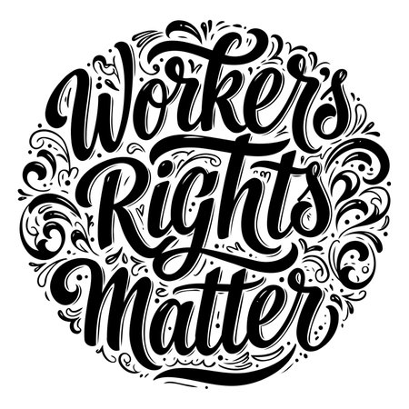 Bold, decorative lettering graphic for social or political advocacy; suitable for posters, merchandise, or online use.のイラスト素材