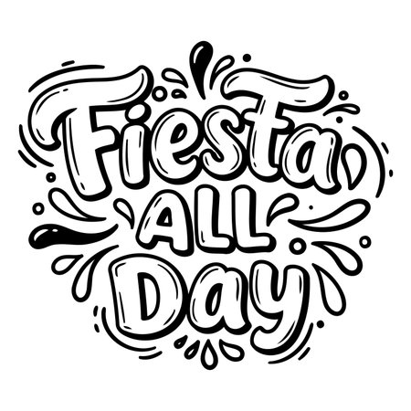 Bold, hand-drawn lettering graphic perfect for party-themed marketing or social media posts.  Use for advertising, posters, or invitations.のイラスト素材