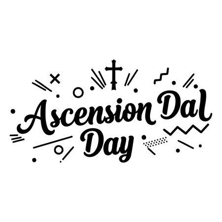 Stylish, religious graphic design for Ascension Day.  Ideal for print, web, or social media marketing.のイラスト素材