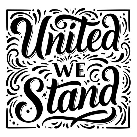 Black and white inspirational typography graphic with decorative swirls. Ideal for motivational posters, social media graphics, or print marketing.のイラスト素材