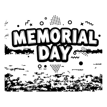 Black and white graphic sign with bold, stylized text; outdoor setting; suitable for advertising, marketing, or educational use.のイラスト素材