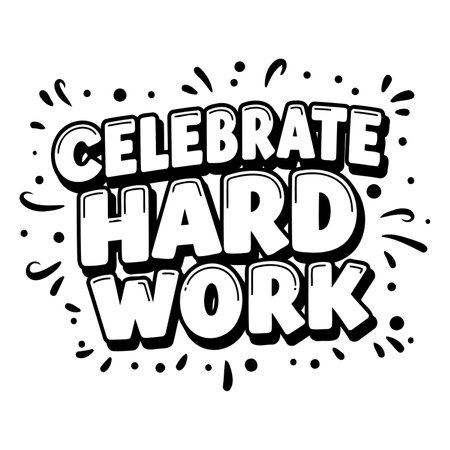 Bold, stylized typography graphic perfect for motivational posters, social media posts, or educational materials.  Suitable for advertising or editorial use.のイラスト素材