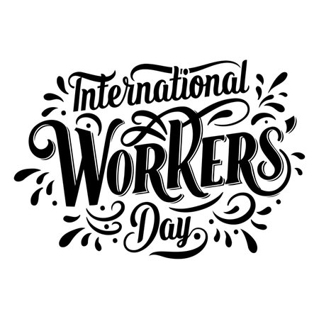 Elegant, stylized typography graphic perfect for advertising or editorial use.  Vintage-inspired lettering suitable for social media or print.のイラスト素材