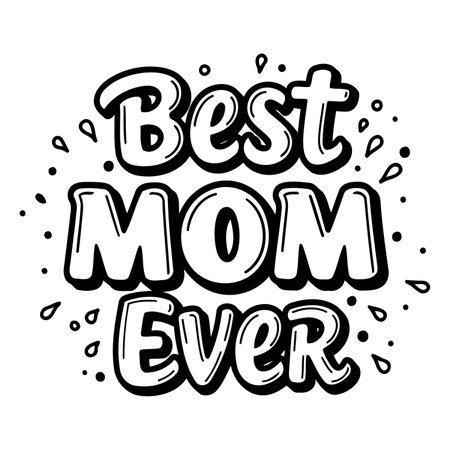 Bold, fun, and stylized graphic design for Mother's Day or other occasions. Perfect for social media marketing, website graphics, or print design.のイラスト素材