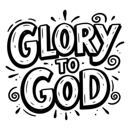 Bold, hand-drawn lettering graphic ideal for religious-themed marketing or digital media.  Suitable for print and web.のイラスト素材