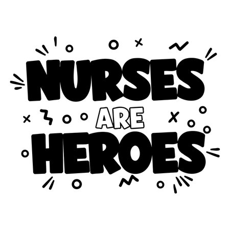 Bold, motivational graphic design perfect for social media posts, posters, or apparel.  Simple, impactful font and playful design elements. Ideal for healthcare-themed marketing or motivational editorial content.のイラスト素材