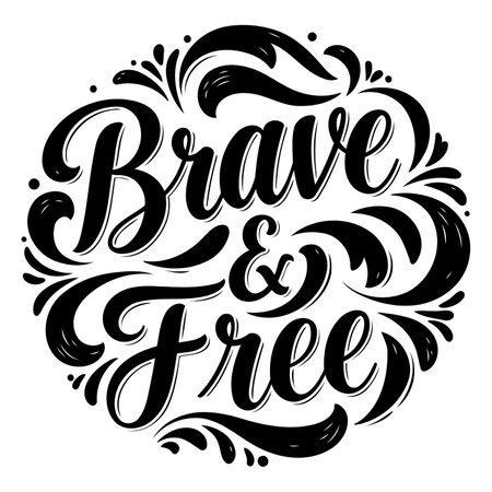 Black and white inspirational quote graphic, perfect for motivational marketing or social media posts.  Circular design with decorative flourishes.のイラスト素材