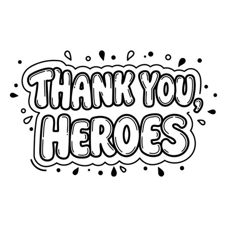 Bold, stylized lettering expresses gratitude.  Hand-drawn aesthetic, perfect for thank you messages,  motivational posters, or social media graphics.  Suitable for advertising, editorial, or print.のイラスト素材