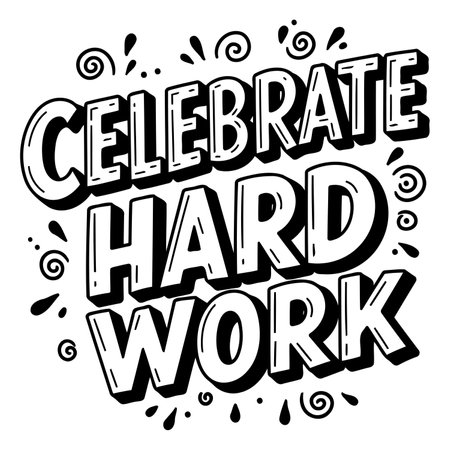 Bold, motivational graphic perfect for posters, social media, or marketing materials.  Engaging typography, fun design.  Editorial or motivational use.のイラスト素材