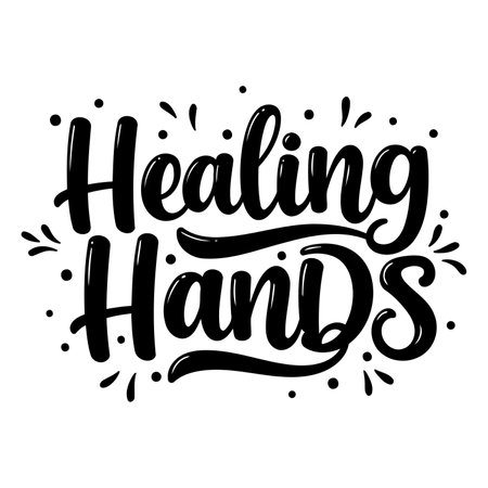 Bold, hand-drawn typography graphic ideal for wellness, self-care, and motivational marketing or social media posts.  Suitable for print design and editorial use.のイラスト素材