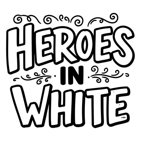 Bold, stylized typography quote suitable for prints, posters, and social media marketing.  Perfect for healthcare, education, or inspirational stock use.のイラスト素材