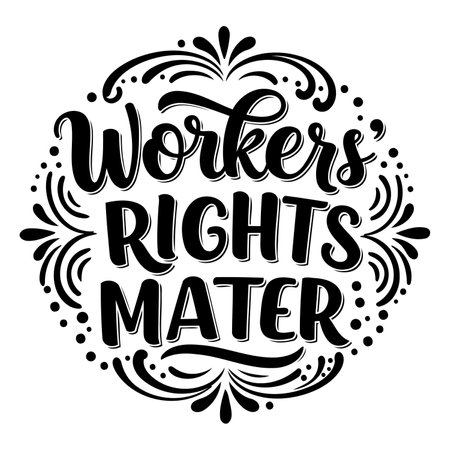 Bold, hand-lettered design emphasizing social justice.  Suitable for social media, advocacy campaigns, or posters.のイラスト素材