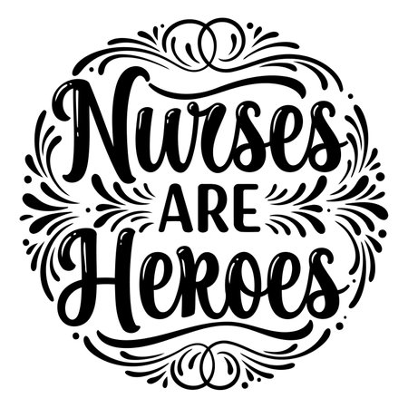 Motivational, black and white, round, hand-drawn typography design perfect for healthcare-related marketing or social media posts, editorial, or inspirational prints.のイラスト素材