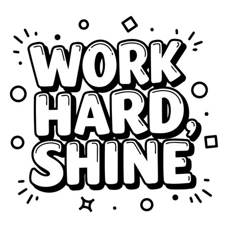 Bold, inspirational graphic design perfect for marketing, advertising, or social media.  Playful and motivational message for education, business, or personal use.のイラスト素材