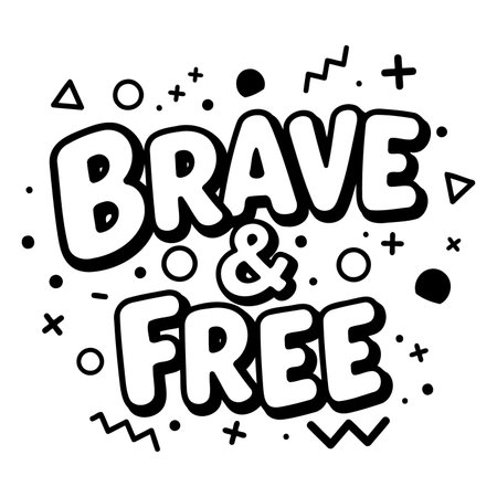 Stylish black and white typography graphic, perfect for motivational posters, apparel, or social media marketing. Ideal for inspirational or youth-focused campaigns.のイラスト素材
