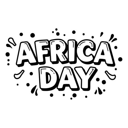 Bold, stylized graphic for Africa Day.  Suitable for social media posts, marketing materials, and educational posters.のイラスト素材