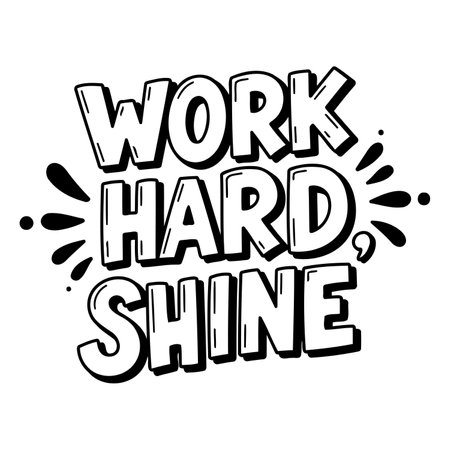 Bold, stylized quote graphic perfect for posters, apparel, or social media, ideal for motivational marketing or education.のイラスト素材