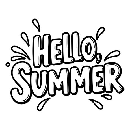 Hello Summer Graphic Designのイラスト素材