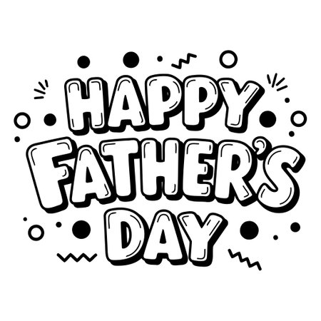 Happy Father's Day graphic designのイラスト素材