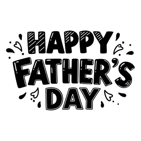 Happy Father's Day Typography Graphicのイラスト素材