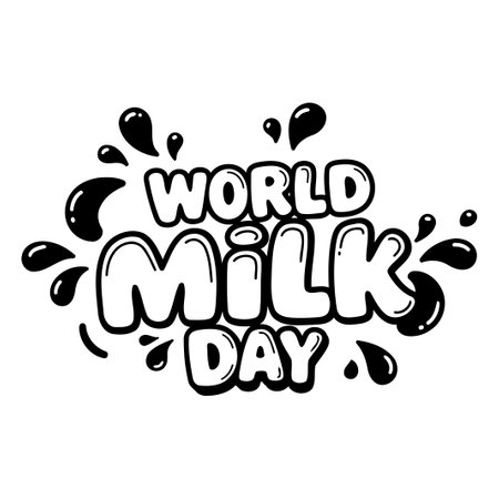 World Milk Day Graphic Designのイラスト素材