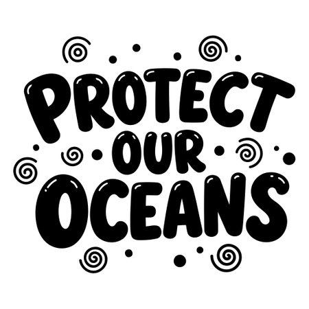Protect Our Oceans Graphicのイラスト素材