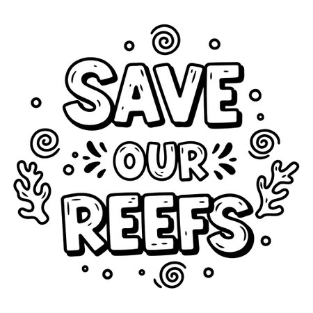 Save Our Reefs Graphic Designのイラスト素材