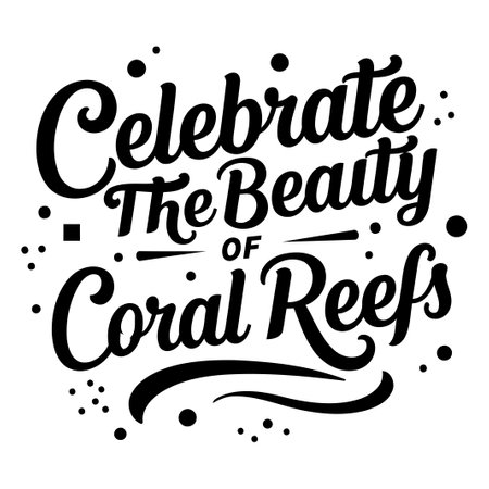 Celebrate the Beauty of Coral Reefsのイラスト素材