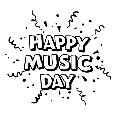 Happy Music Day Graphicのイラスト素材