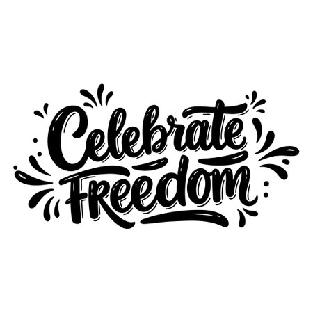 Celebrate Freedom Graphicのイラスト素材