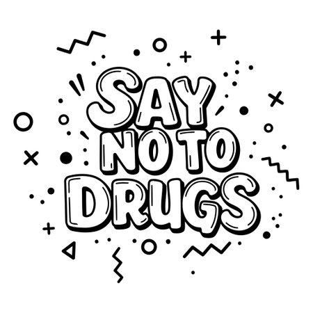 SAY NO TO DRUGS Anti-drug Graphicのイラスト素材