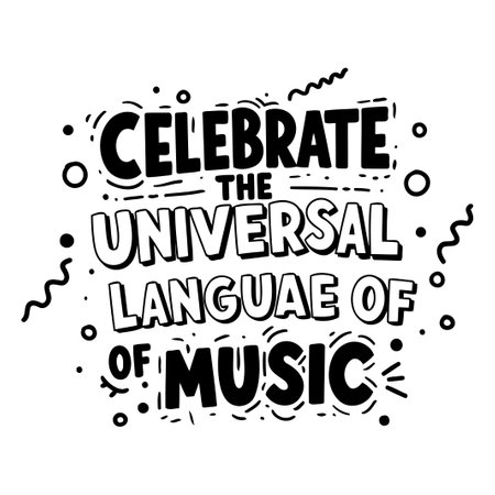 Music Quote, Bold Typographyのイラスト素材