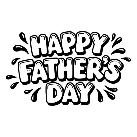 Happy Father's Day Graphicのイラスト素材