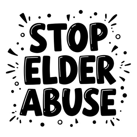 Stop Elder Abuse Graphicのイラスト素材