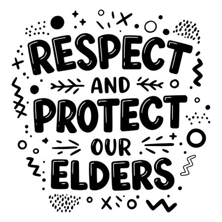 Respect and Protect Our Elders graphicのイラスト素材