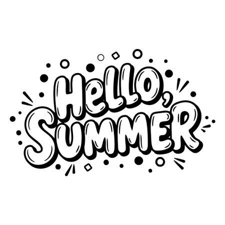 Hello Summer Graphic Designのイラスト素材