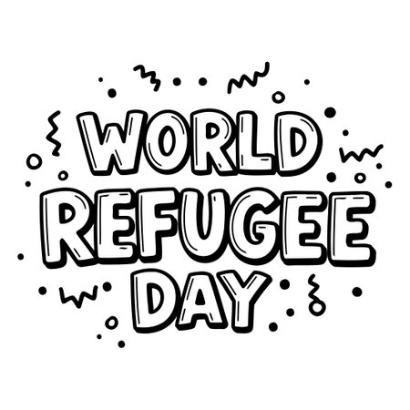 World Refugee Day Graphicのイラスト素材