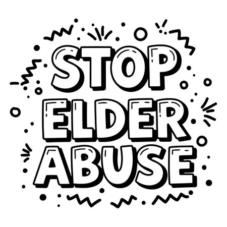 Stop Elder Abuse Graphicのイラスト素材