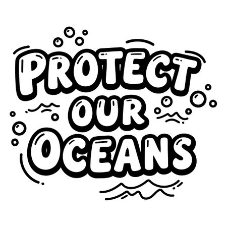Protect Our Oceans Graphicのイラスト素材