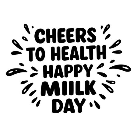 Happy Milk Day Graphic Designのイラスト素材