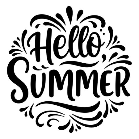 Hello Summer Graphic Designのイラスト素材