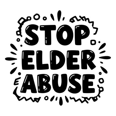 Stop Elder Abuse Graphicのイラスト素材
