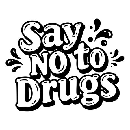 Say No to Drugs Graphic for Anti-Drug Campaignのイラスト素材