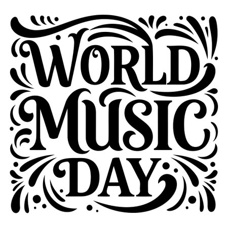 World Music Day Graphic Designのイラスト素材