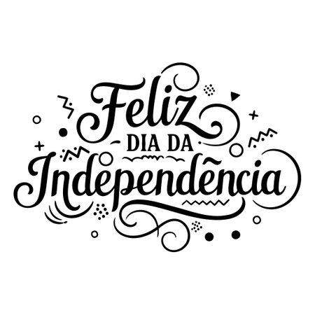 Stylish black and white Portuguese Independence Day graphic for marketing or education.のイラスト素材
