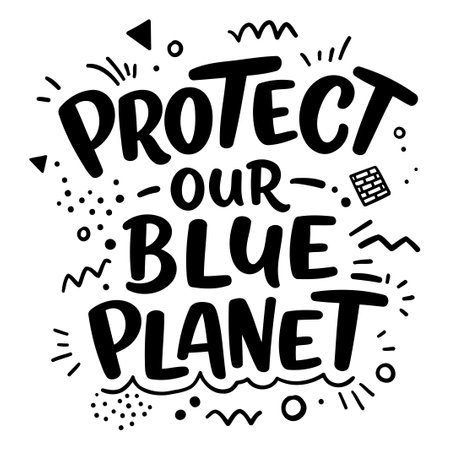 Protect Our Blue Planet Graphicのイラスト素材